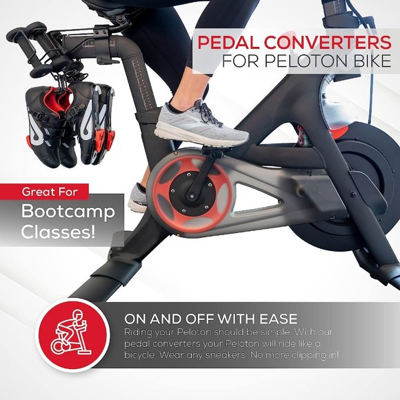 Peloton Bike & Bike Compatible, Pedal Converter for Regular Shoes - NEW - Picture 2 of 6